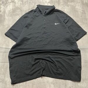 Nike Golf Polo Shirt Mens Size 2XL Standard Fit Performance Dri-Fit Black